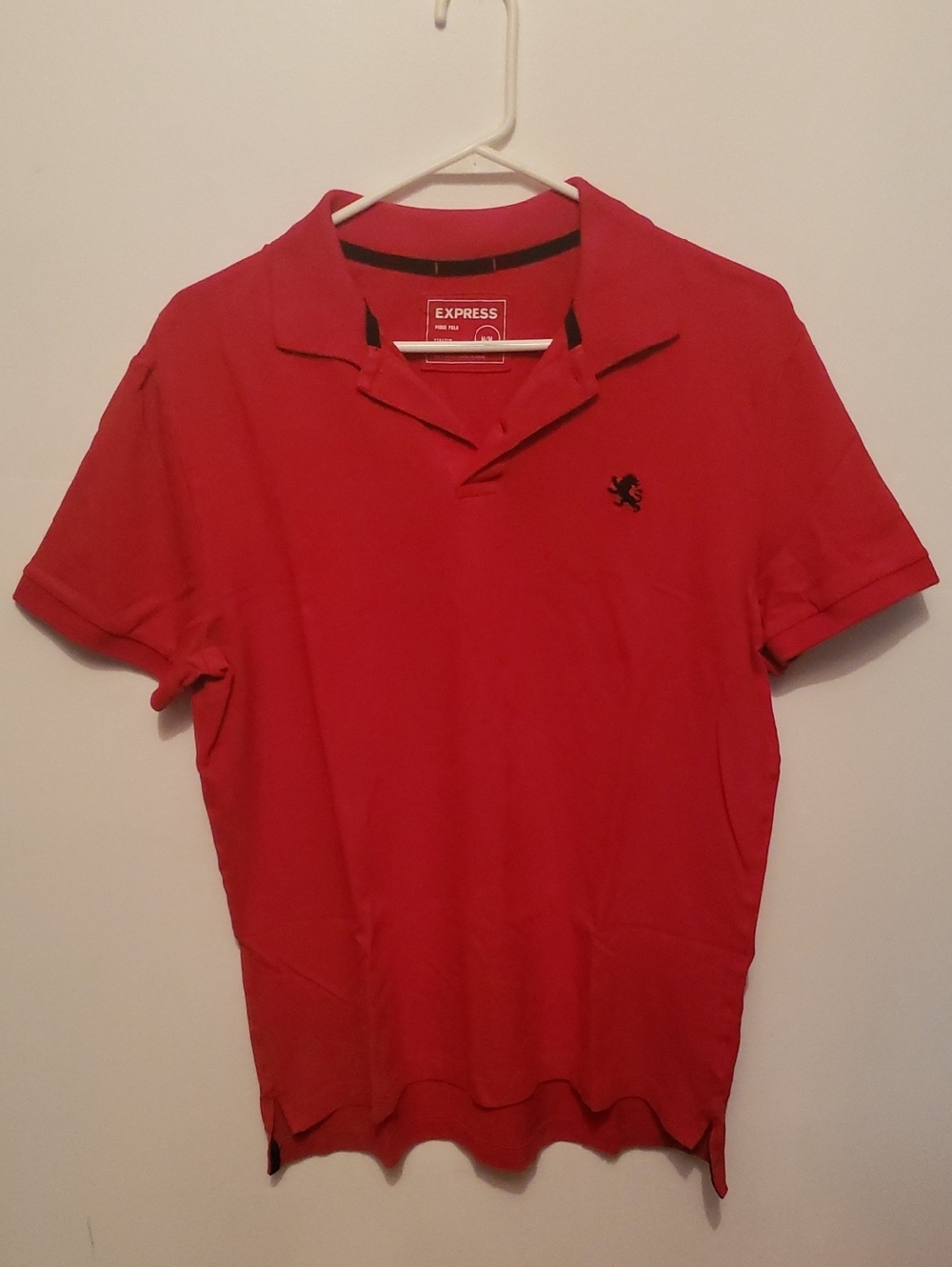 Express Men’s Red Polo with Contrasting Logo
